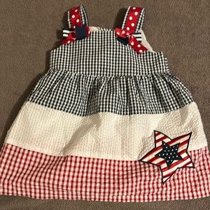 Baby girl dress and bloomers - 4th of July